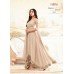 4602 BEIGE MAISHA DESIGNER WEDDING WEAR SKATER STYLE DRESS